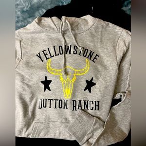 Womens Yellowstone Hoodie, size medium, heather gray